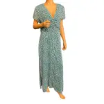 Bar III Seabreeze Green Floral Maxi Dress