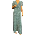 Bar III Seabreeze Green Floral Maxi Dress