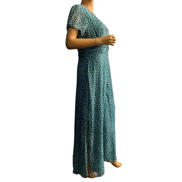 Bar III Seabreeze Green Floral Maxi Dress