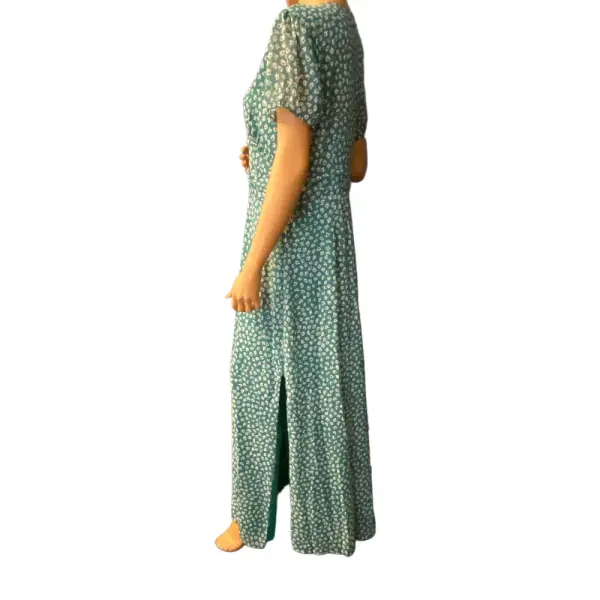 Bar III Seabreeze Green Floral Maxi Dress