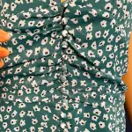 Bar III Seabreeze Green Floral Maxi Dress