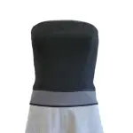 BCBG Max Azria Gray and Black Strapless Wool Blend Midi Dress