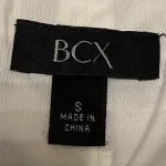 BCX Floral Embroidered Halter Dress White Navy Blue