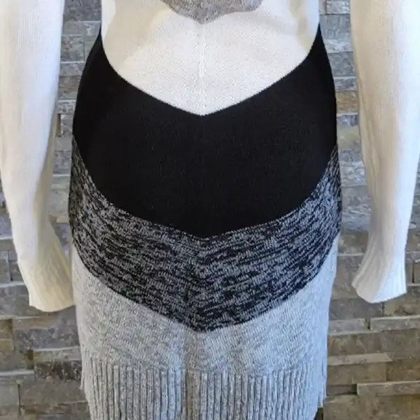 BCX Juniors' Cowlneck Chevron Sweater Dress Size S