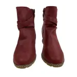 Bella Marie Women's Faux Leather Ankle Boot Wedge Heel Size 5.5