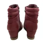 Bella Marie Women's Faux Leather Ankle Boot Wedge Heel Size 5.5