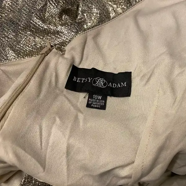 Metallic Cold Shoulder Evening Dress Gold