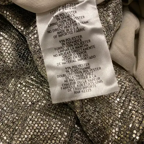 Metallic Cold Shoulder Evening Dress Gold