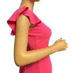 BLVD Rose Red Ruffle Sleeve Wide Leg Belted Jumpsuit