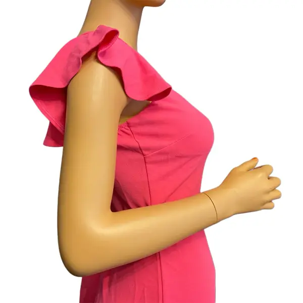 BLVD Rose Red Ruffle Sleeve Wide Leg Belted Jumpsuit