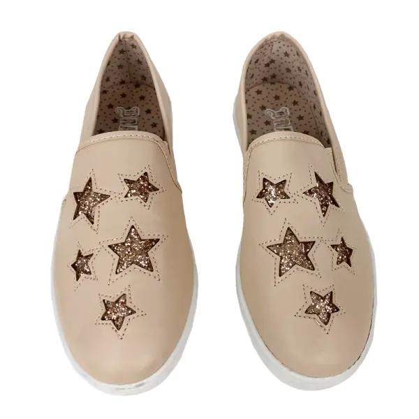 Brash Blush Star Cut Twin Gore Slip On Sneakers Girls Size 3.5