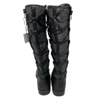 Brash Girls Joanne Black Glitter Knee High Boots Size 3