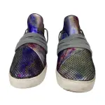 Brash Kids' Girls' Drea Purple Gray Metallic Lace-Up Fashion Sneaker Size 3.5