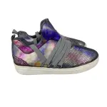 Brash Kids' Girls' Drea Purple Gray Metallic Lace-Up Fashion Sneaker Size 3.5