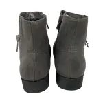 Brash Girls’ Grey Faux Suede Ankle Boots with Star Zipper Accent