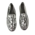 Brash Girls' Gossip White Silver Slip-On Casual Sneakers Size 3.5