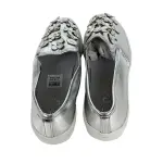 Brash Girls' Gossip White Silver Slip-On Casual Sneakers Size 3.5