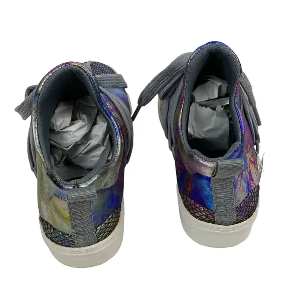 Brash Kids' Girls' Drea Purple Gray Metallic Lace-Up Fashion Sneaker Size 3