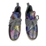 Brash Kids' Girls' Drea Purple Gray Metallic Lace-Up Fashion Sneaker Size 3