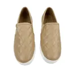 Brash Beige Tan Quilted Faux Leather Slip-On Sneakers Size 5.5 Women