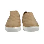 Brash Beige Tan Quilted Faux Leather Slip-On Sneakers Size 5.5 Women