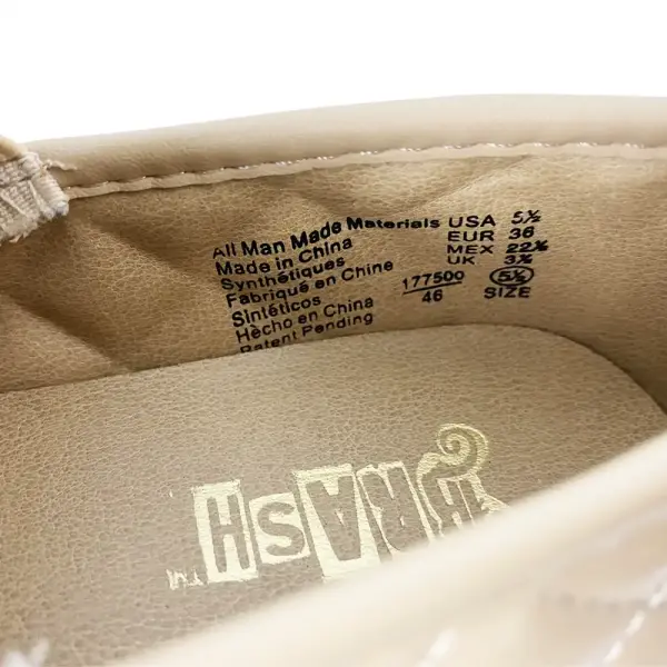 Brash Beige Tan Quilted Faux Leather Slip-On Sneakers Size 5.5 Women