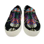 Brash Black Floral Slip-On Shoes Women's Size 5.5
