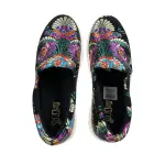 Brash Black Floral Slip-On Shoes Women's Size 5.5