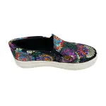 Brash Black Floral Slip-On Shoes Women's Size 5.5