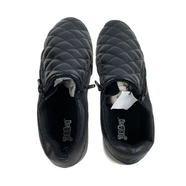 Brash Girls' Fetch Black Quilted Slip-On Casual Shoes Size 3