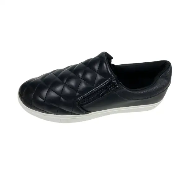Brash Girls' Fetch Black Quilted Slip-On Casual Shoes Size 3