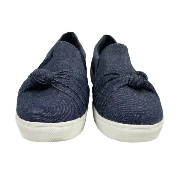 Brash Girls’ Blue Denim Knot Slip-On Sneakers Size 3