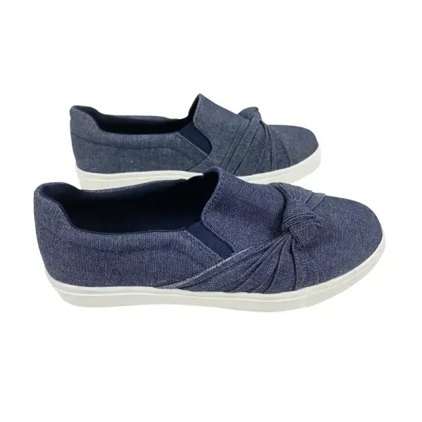 Brash Girls’ Blue Denim Knot Slip-On Sneakers Size 3