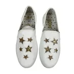 Brash Girls' Stardom Glitter White Slip-On Casual Sneakers Shoes Size 3