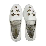 Brash Girls' Stardom Glitter White Slip-On Casual Sneakers Shoes Size 3