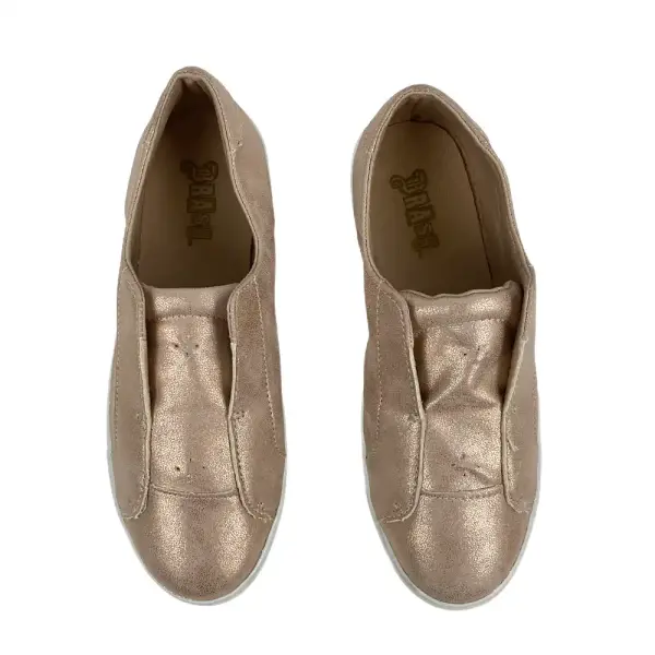 Brash Metallic Rose Gold Slip-On Sneakers Size 4