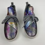 Brash Kids' Girls' Drea Purple Gray Metallic Lace-Up Fashion Sneaker Size 3