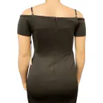 Calvin Klein Cold Shoulder Sheath Dress Chain Detail Neckline