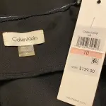 Calvin Klein Cold Shoulder Sheath Dress Chain Detail Neckline