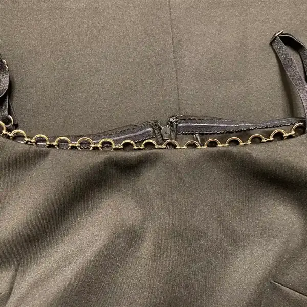 Calvin Klein Cold Shoulder Sheath Dress Chain Detail Neckline