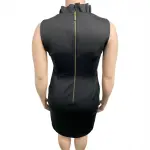 Calvin Klein Ruffle V-Neck Sleeveless Sheath Dress