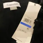 Calvin Klein Cropped Faux Fur Jacket Black Open Front XL