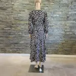 Calvin Klein Women's Leopard Print Ruffle Belted Dress Size 4