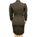 Calvin Klein Petite Keyhole Mock-Neck Sheath Dress in Black