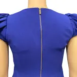 Calvin Klein Puff Sleeve Sheath Dress with Exposed Back Zipper