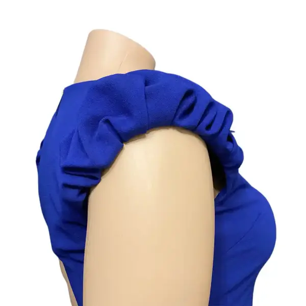 Calvin Klein Puff Sleeve Sheath Dress with Exposed Back Zipper