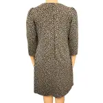 Calvin Klein Black and Tan Abstract Print Shift Dress