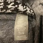 Calvin Klein Black and White Houndstooth Belted Midi Dress