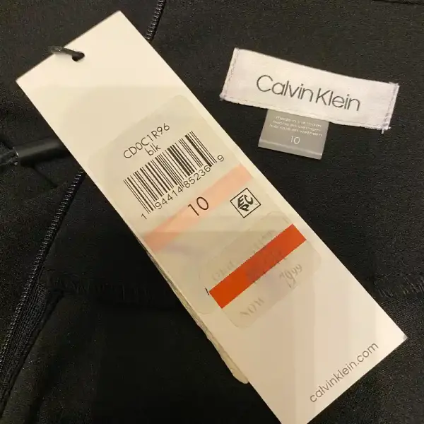 Calvin Klein Women's Mock Neck Midi Sheath Dress Black Size 10