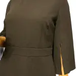 Calvin Klein Women's Mock Neck Midi Sheath Dress Black Size 8